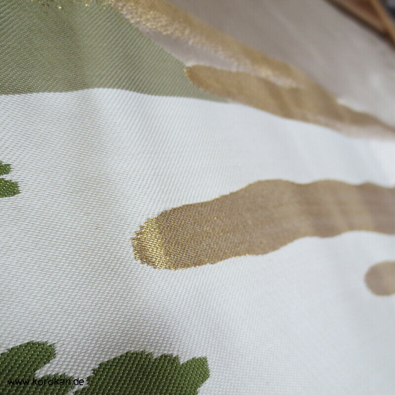 Haori Kimono schwarzer Seidencrepe Jacke, gewebtes Futterbild, 5 Mon