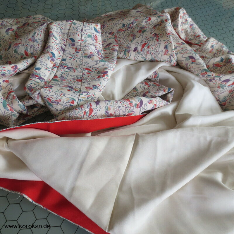 großer kleine Mandarinenten Komon Kimono