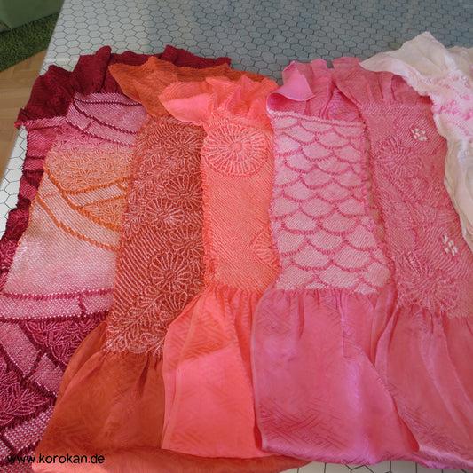 Shibori Sayagata Rinzu Damast Seide Obiage