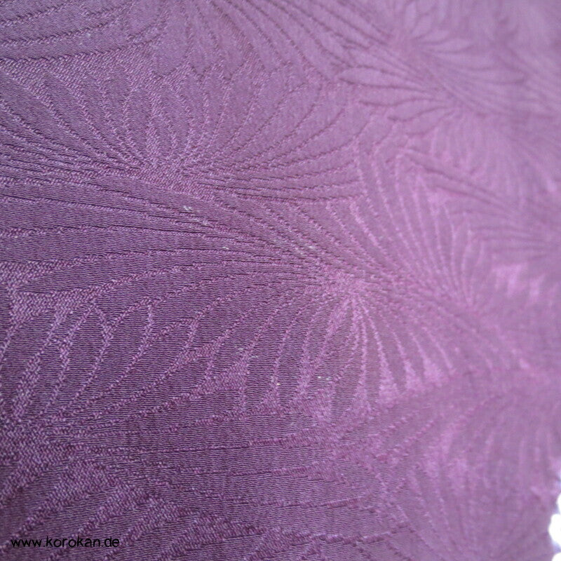 Shibori Wolkenmuster, aubergine Seidendamast Tsukesage Kimono