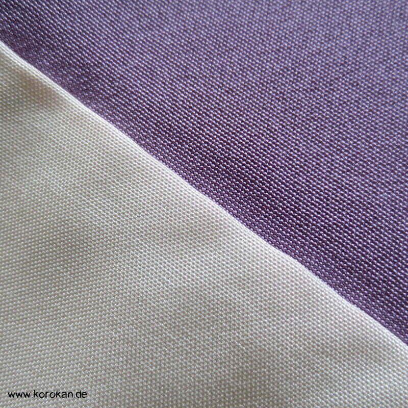 Shibori Wolkenmuster, aubergine Seidendamast Tsukesage Kimono