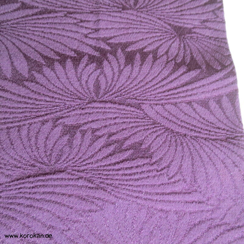 Shibori Wolkenmuster, aubergine Seidendamast Tsukesage Kimono