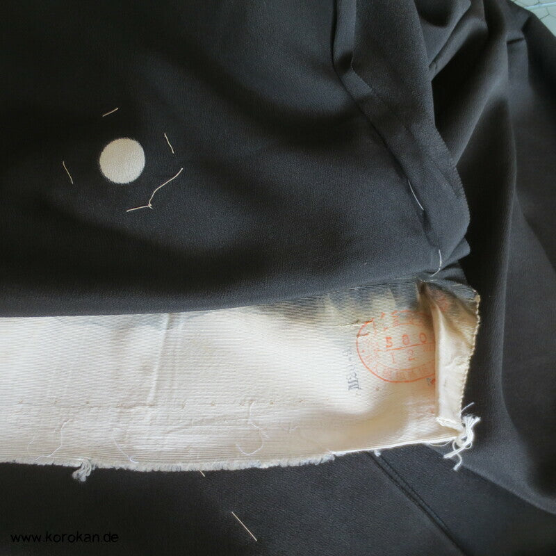 Tomesode, Ume und Bambus, viel Gold Seiden Karieba