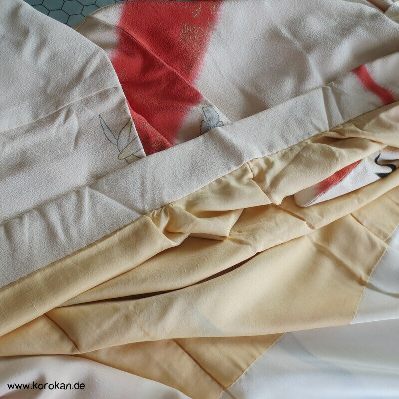 Bambus, goldgestickte Kiku Homongi Kimono