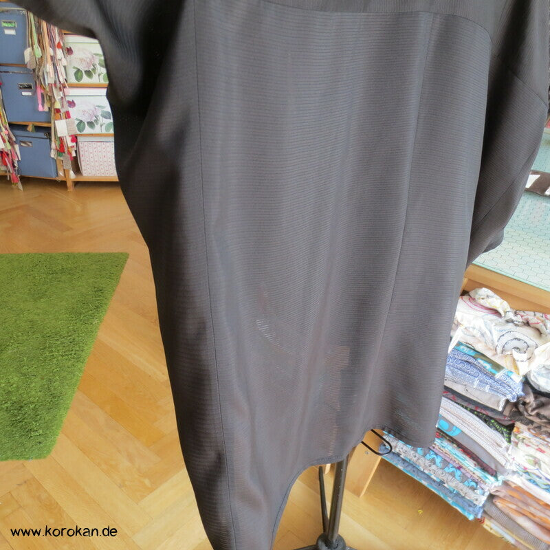 schwarze Sommer Rho Seide Überwurf / Jacke - offen und lose