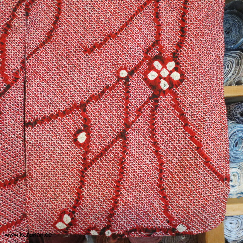 Komon Kimono Full Shibori Seiden Ume Blütenzweige