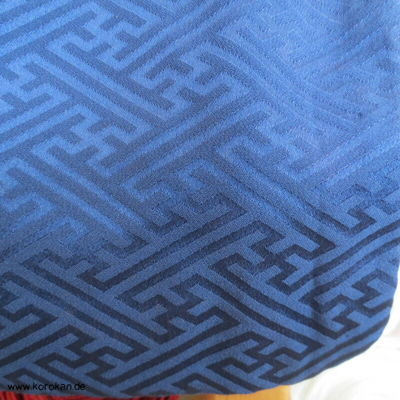 Schmetterlingen auf kobaltblau Homongi Kimono, teilbestickt