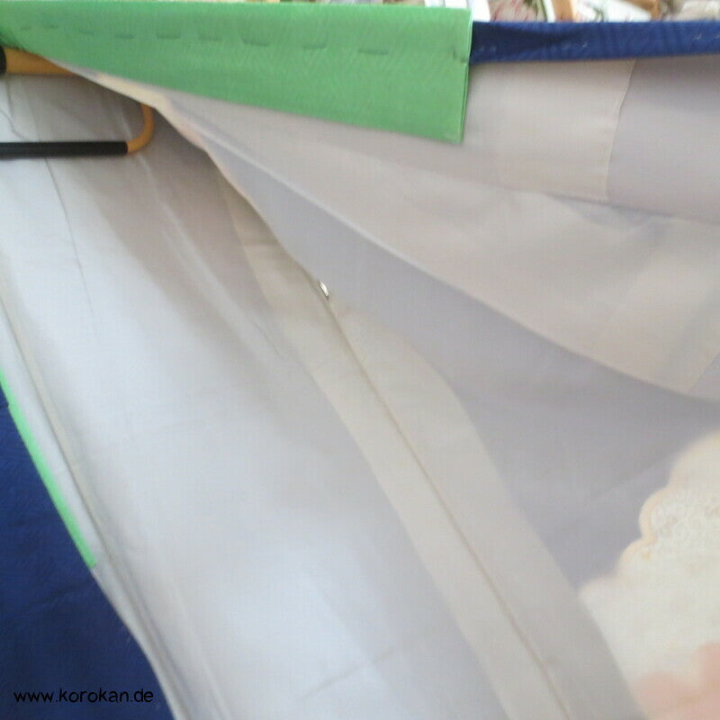 Schmetterlingen auf kobaltblau Homongi Kimono, teilbestickt