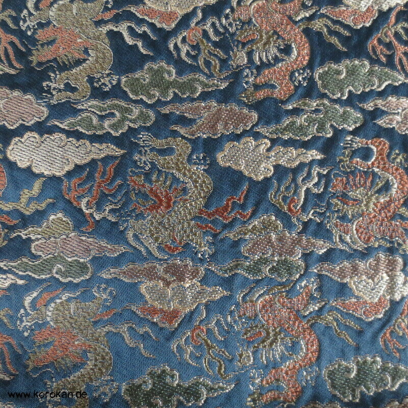 chinesische Drachen Brokat Fukuro Obi, feiner Kimonogürtel