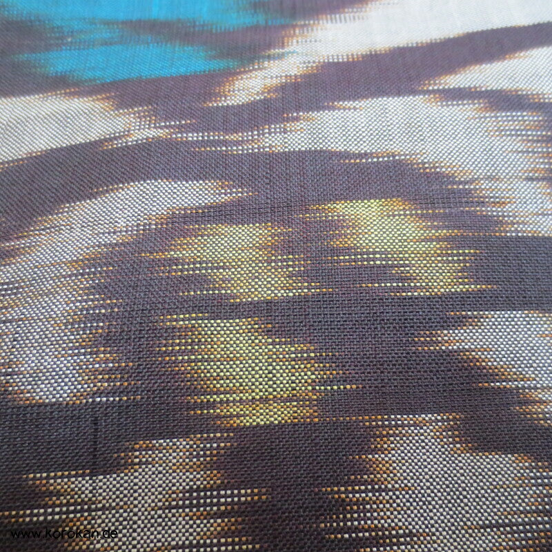 Japan Art Deco Chrysanthemen auf schwarz Meisen Seiden Kimono