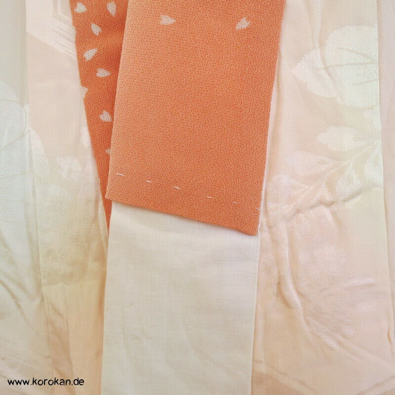Kikko Seide Juban Unterkimono, apricot Kragen