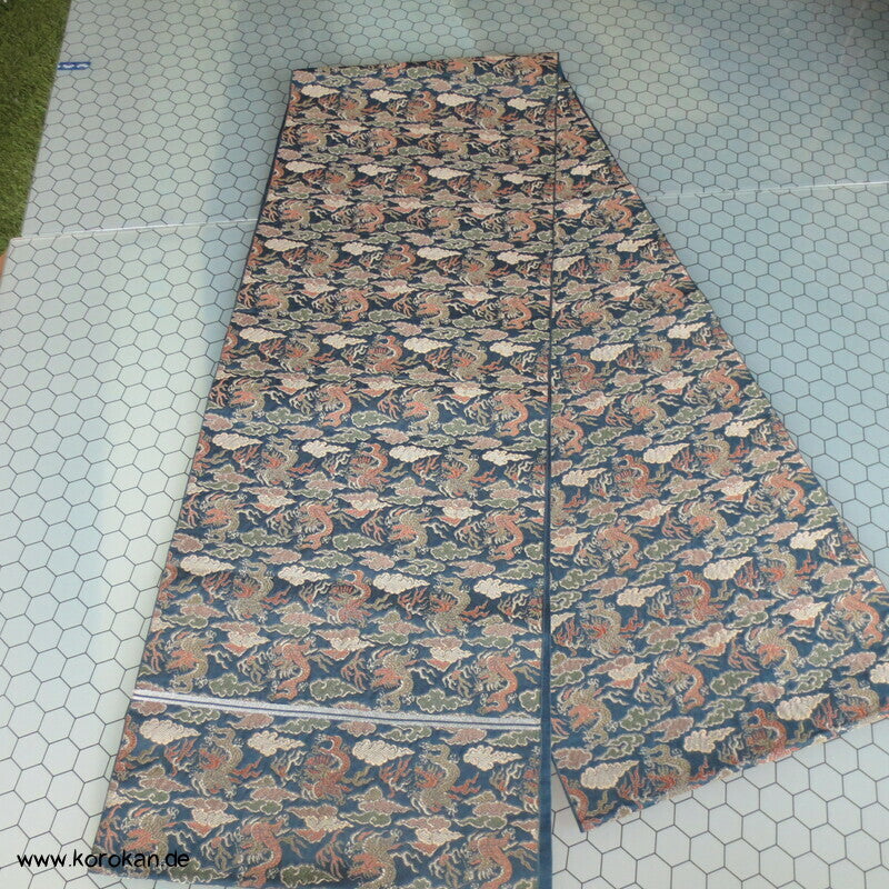 chinesische Drachen Brokat Fukuro Obi, feiner Kimonogürtel