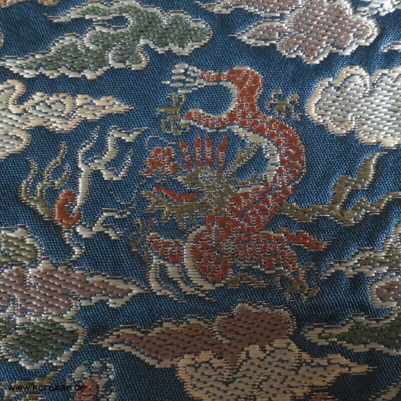 chinesische Drachen Brokat Fukuro Obi, feiner Kimonogürtel