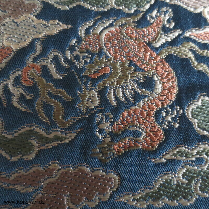 chinesische Drachen Brokat Fukuro Obi, feiner Kimonogürtel