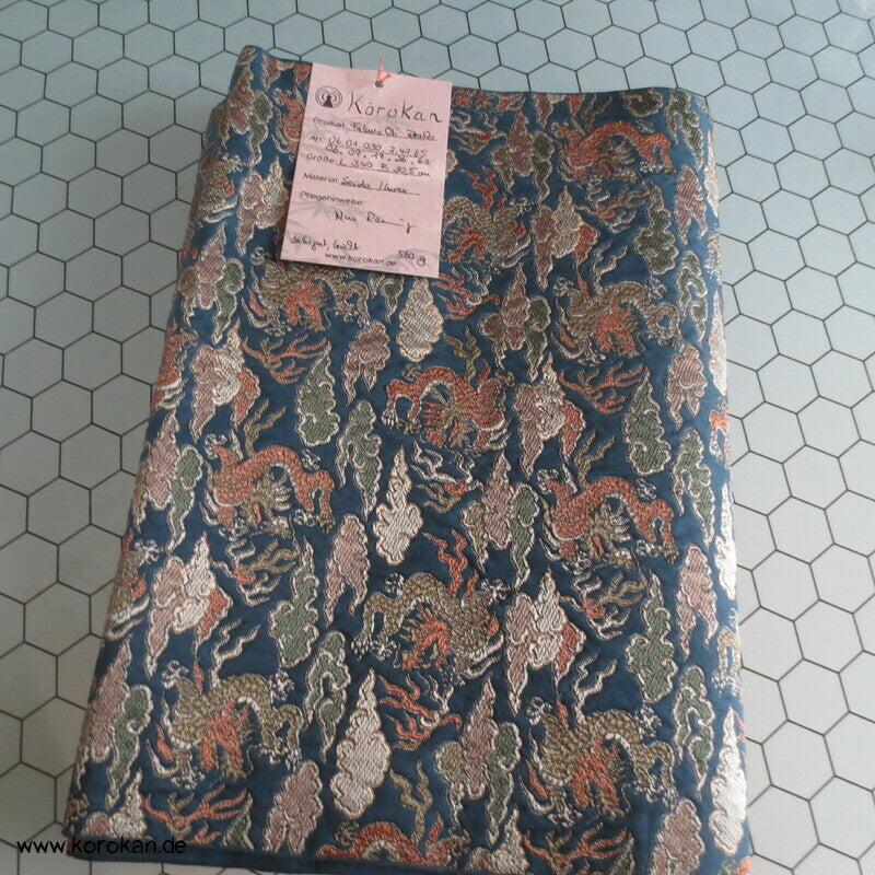 chinesische Drachen Brokat Fukuro Obi, feiner Kimonogürtel
