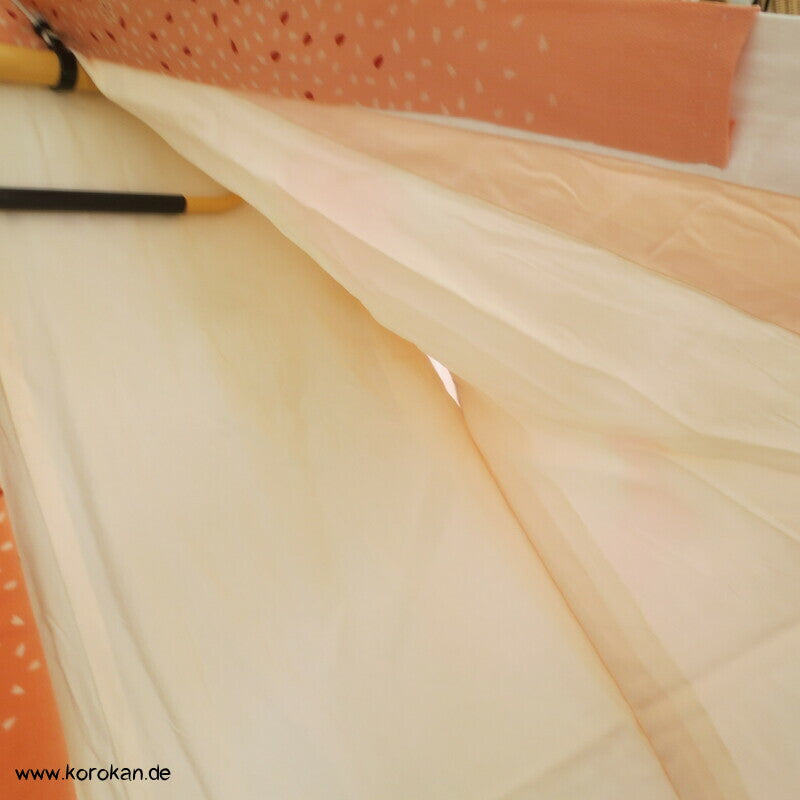 Kikko Seide Juban Unterkimono, apricot Kragen