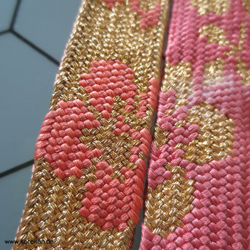 sakura gold Obijime, Seide / Lurex, wechselseitig
