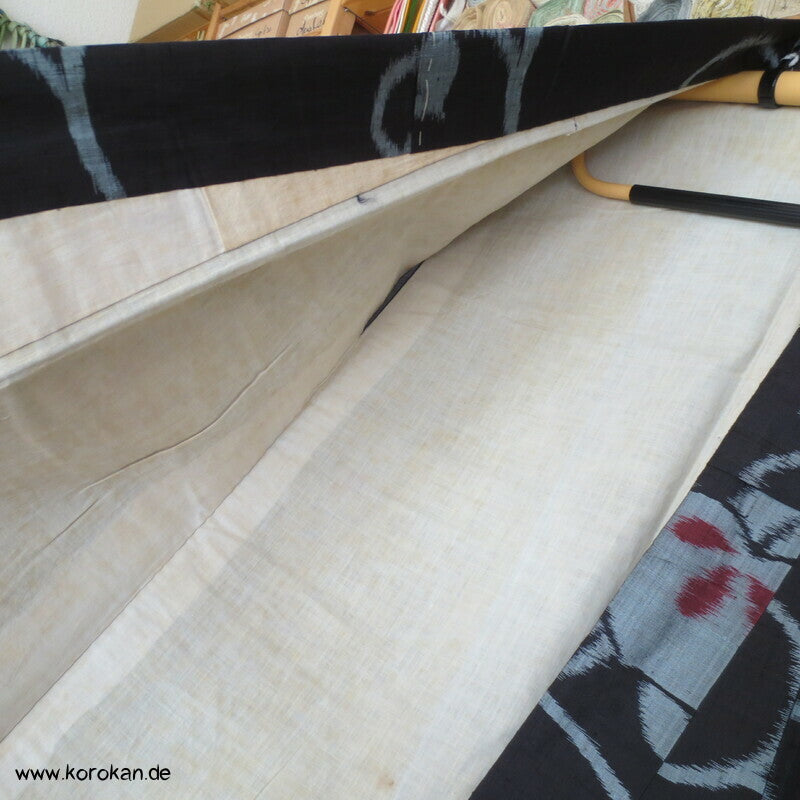 Japan Art Deco Tachibana Arabesken Meisen Seiden Kimono
