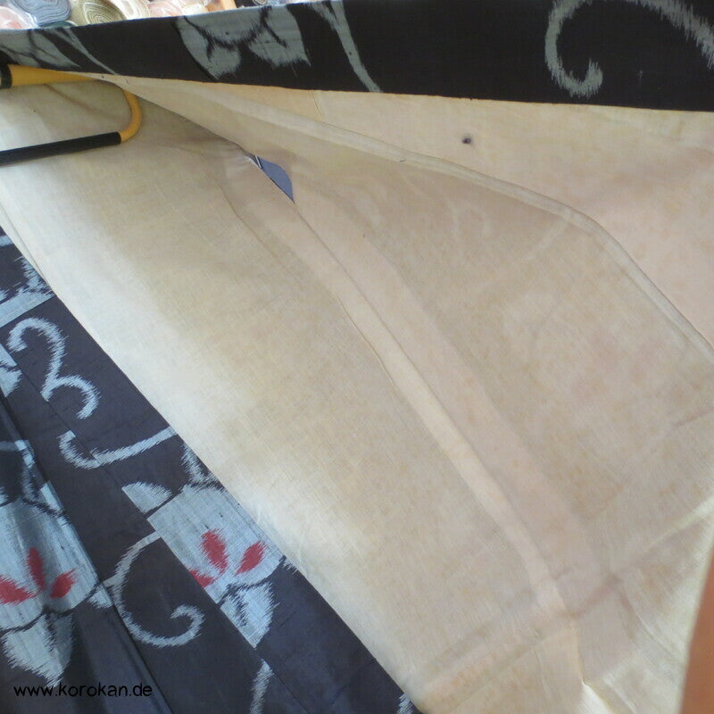 Japan Art Deco Tachibana Arabesken Meisen Seiden Kimono