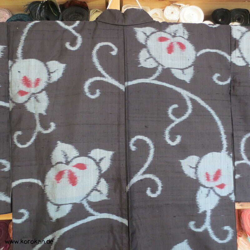 Japan Art Deco Tachibana Arabesken Meisen Seiden Kimono