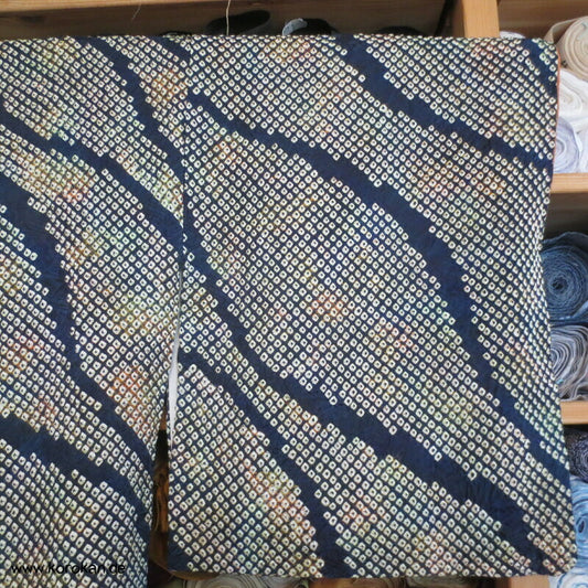 Komon Kimono Full Shibori Seiden Kikko diagonales Tatewaku