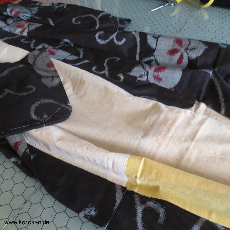 Japan Art Deco Tachibana Arabesken Meisen Seiden Kimono