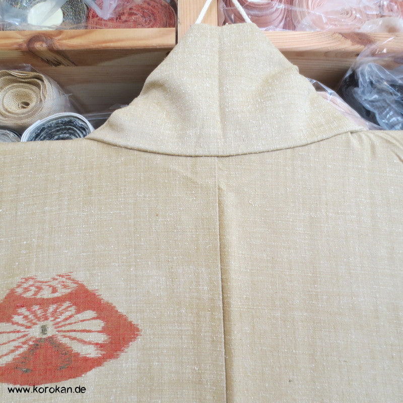 Nachtfalter - Fächer Kasuri Tsumugi Seiden Kimono