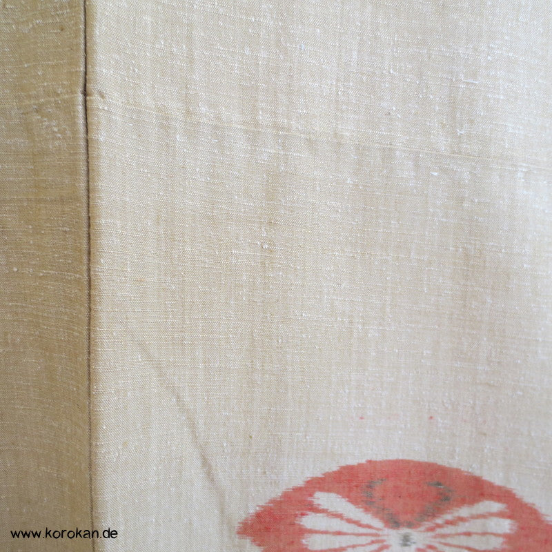 Nachtfalter - Fächer Kasuri Tsumugi Seiden Kimono