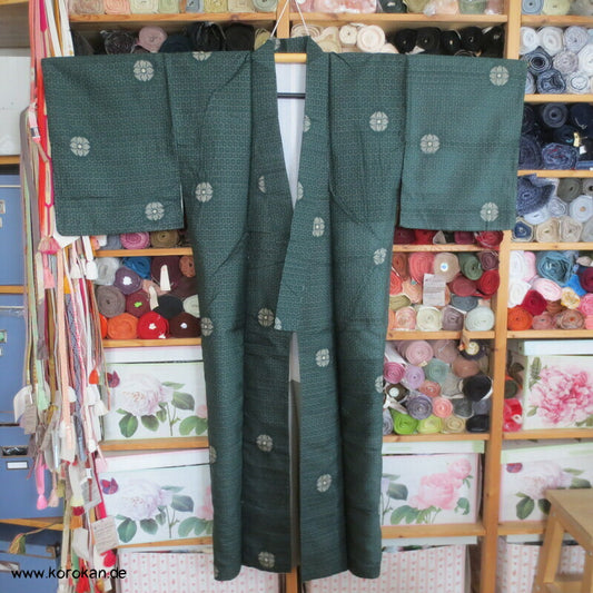 Kikko, Blumensignets japanischer Meisen Seiden Art Deco Kimono