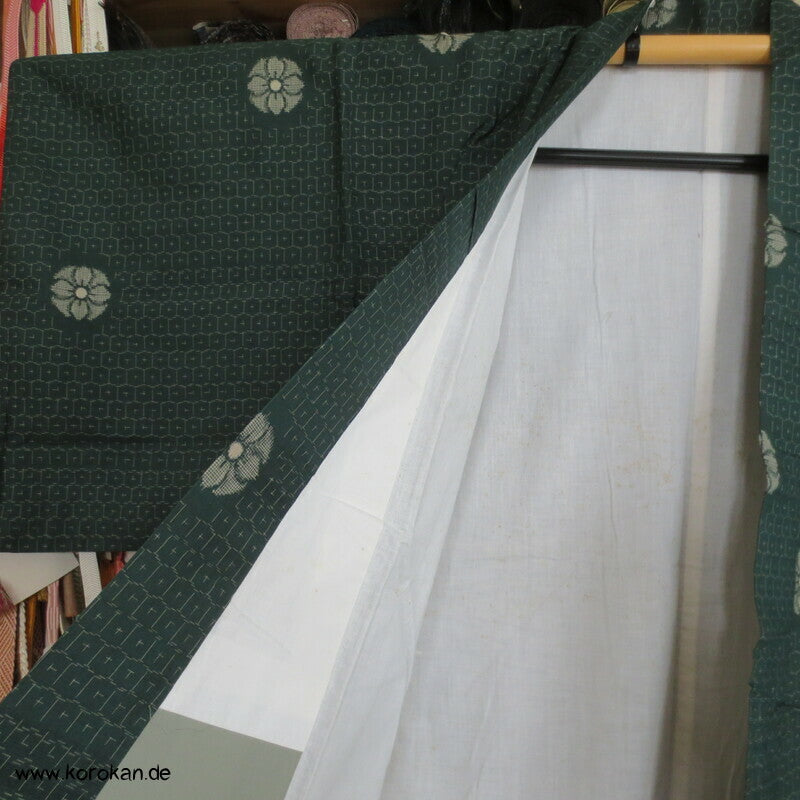 Kikko, Blumensignets japanischer Meisen Seiden Art Deco Kimono