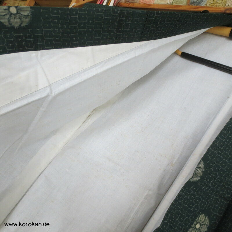 Kikko, Blumensignets japanischer Meisen Seiden Art Deco Kimono