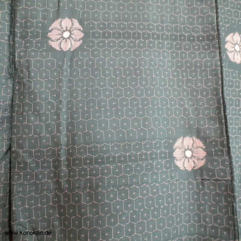 Kikko, Blumensignets japanischer Meisen Seiden Art Deco Kimono