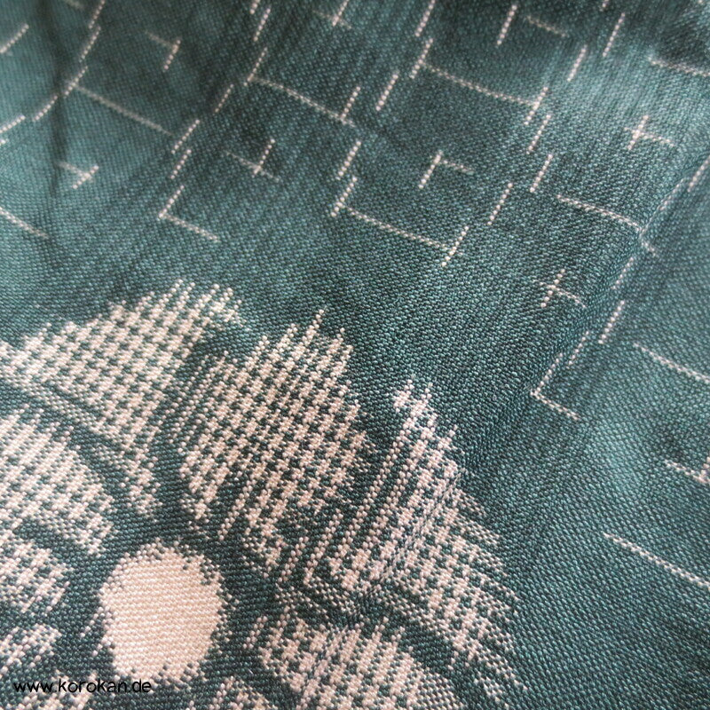 Kikko, Blumensignets japanischer Meisen Seiden Art Deco Kimono