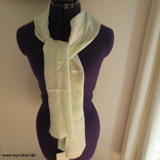 Shibori zartgrün Obiage, leicht
