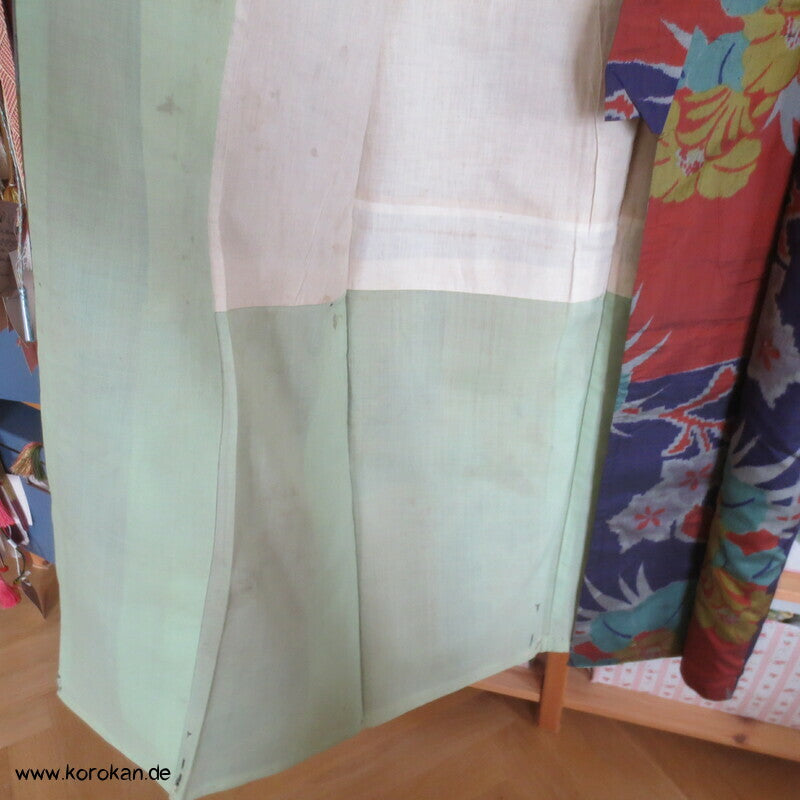 wild bunter Meisen japanischer Art Deco Kimono, nur Material