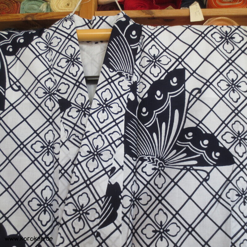hausgemachter Yukata Baumwoll Kimono Schmetterlinge