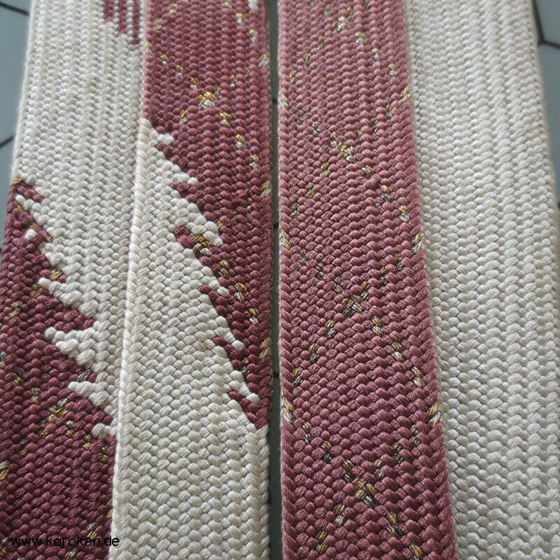 mauve kiesel wechselseitig Obijime, Seide / Lurex