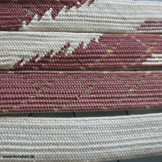mauve kiesel wechselseitig Obijime, Seide / Lurex