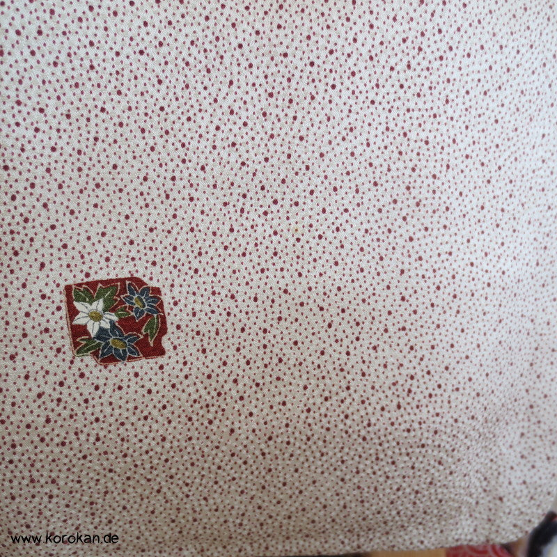 Punkte und Shikishi Seidendamast Komon Kimono