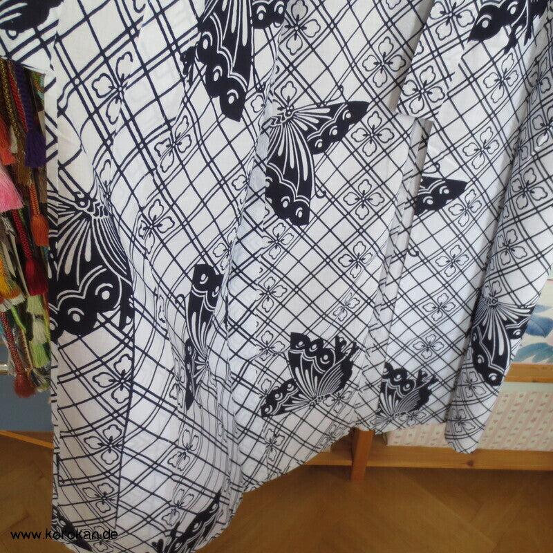 hausgemachter Yukata Baumwoll Kimono Schmetterlinge