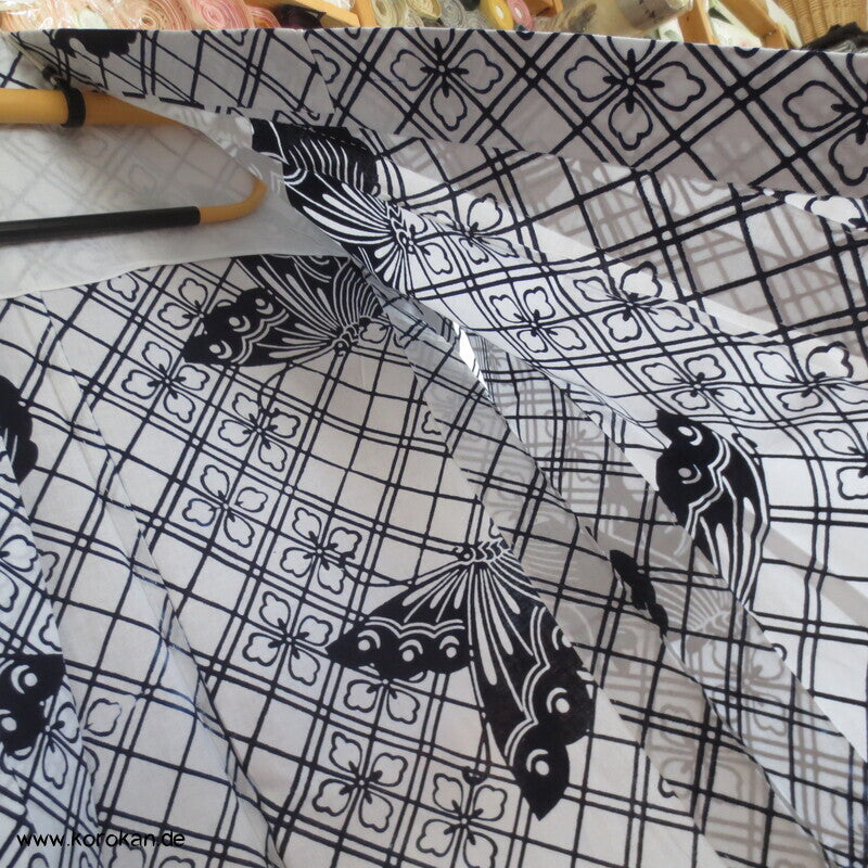 hausgemachter Yukata Baumwoll Kimono Schmetterlinge