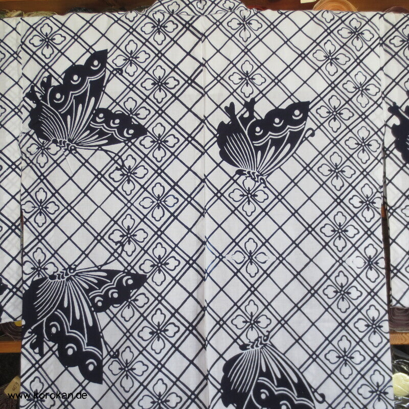 hausgemachter Yukata Baumwoll Kimono Schmetterlinge