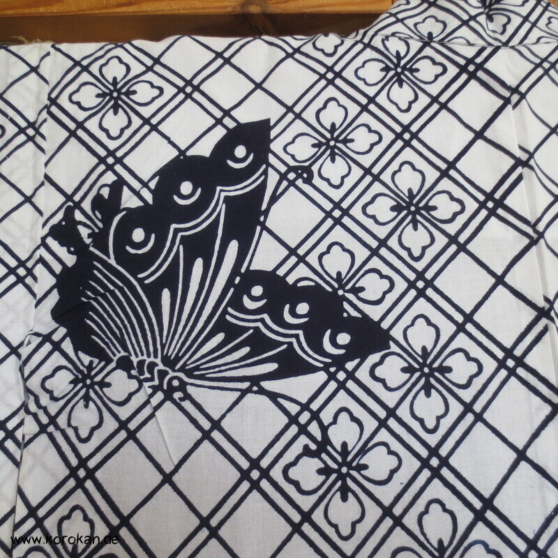 hausgemachter Yukata Baumwoll Kimono Schmetterlinge