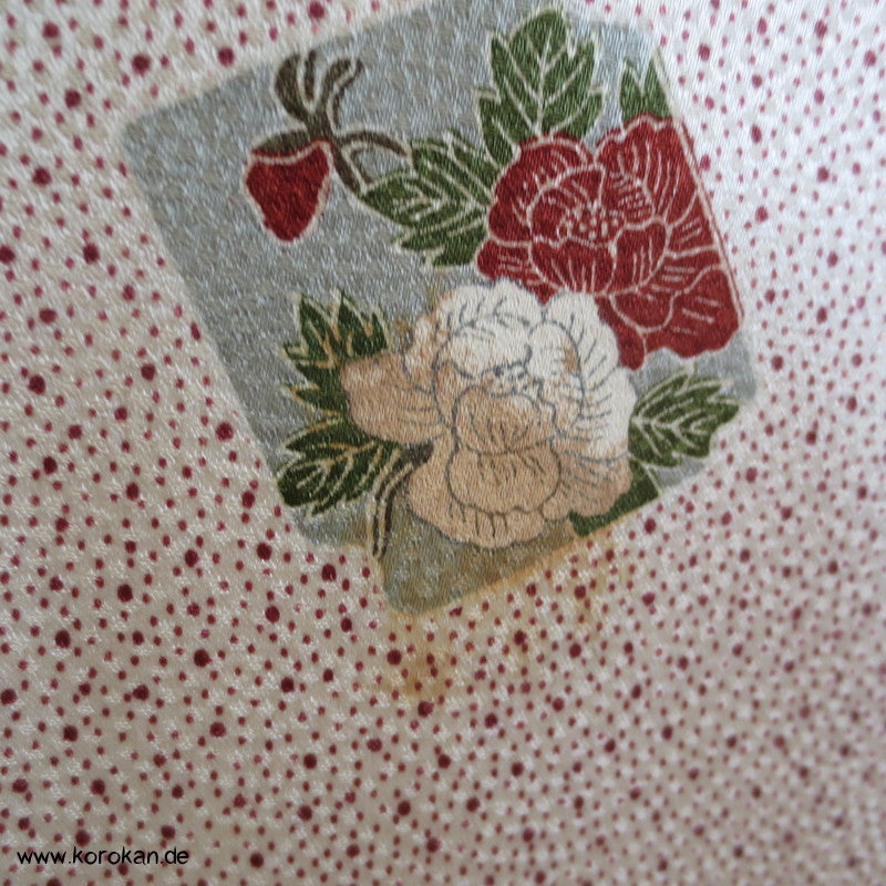 Punkte und Shikishi Seidendamast Komon Kimono