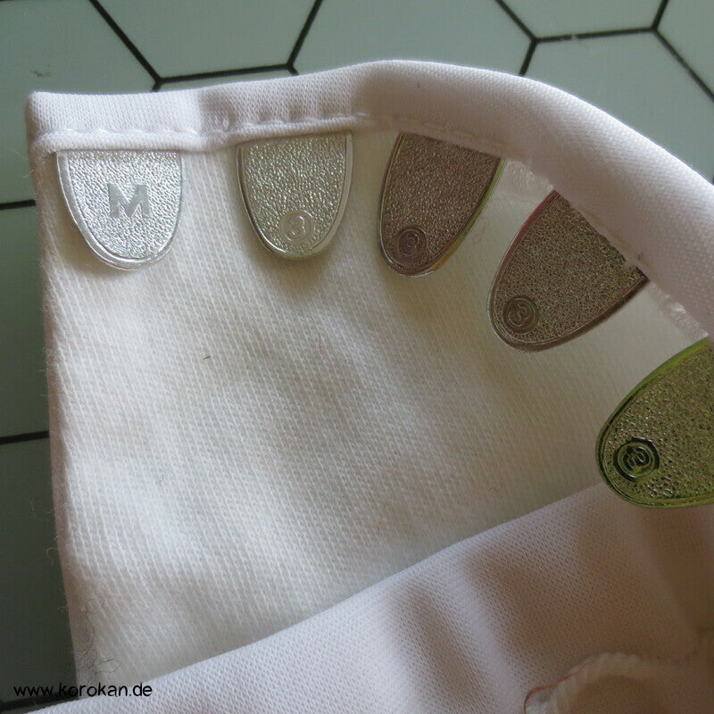 weiße Stretch Tabi Socken mit 5 Haken, Gr. 36