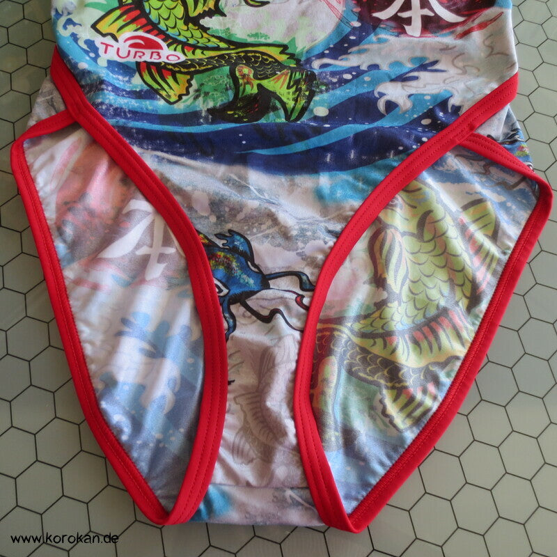 Sport Badeanzug von Turbo mit Koi und Japan Motiven