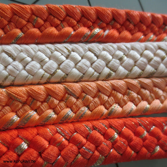 Koi orange Obijime, Seide / Lurex,