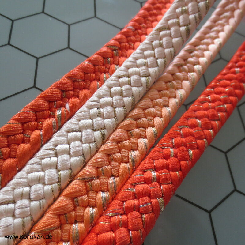 Koi orange Obijime, Seide / Lurex,