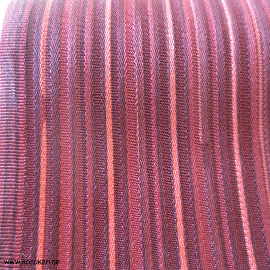 handgemalte rote Satinstreifen Kimono Seide