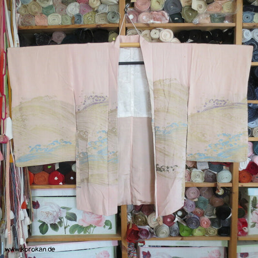 Urushi Tsunami in sakura rosa Haori Kimono Jacke